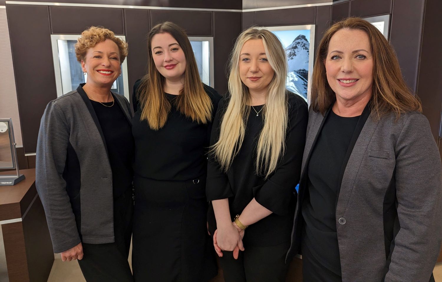 Kelly Ashcroft, Amie Best, Louise Bowker and Wendy Singleton at Beaverbrooks, a jewellers in Middlesbrough