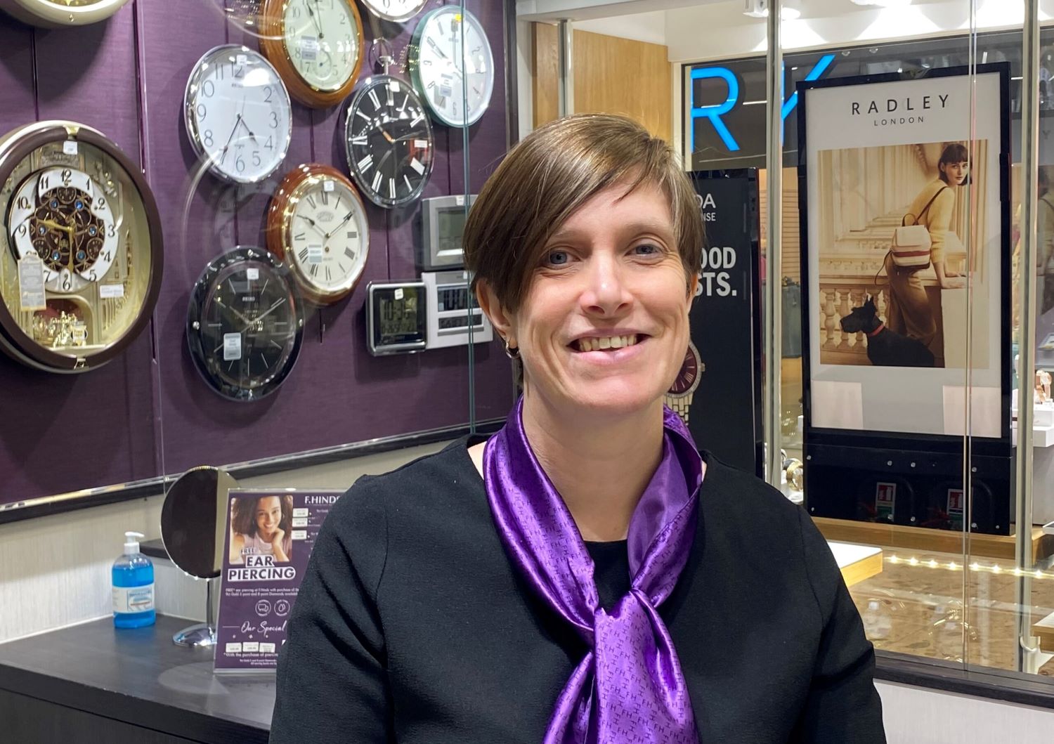 Sue Latcham at F.Hinds Jewellers in Middlesbrough