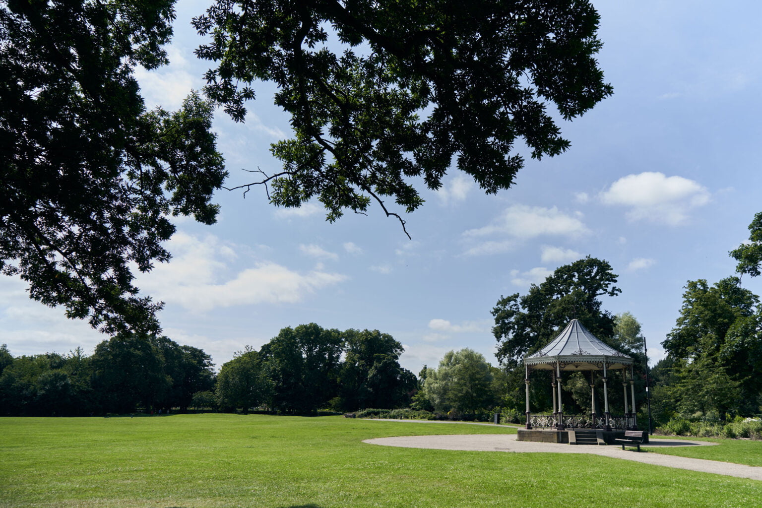 bandstand at Albert Park on a sunny day
