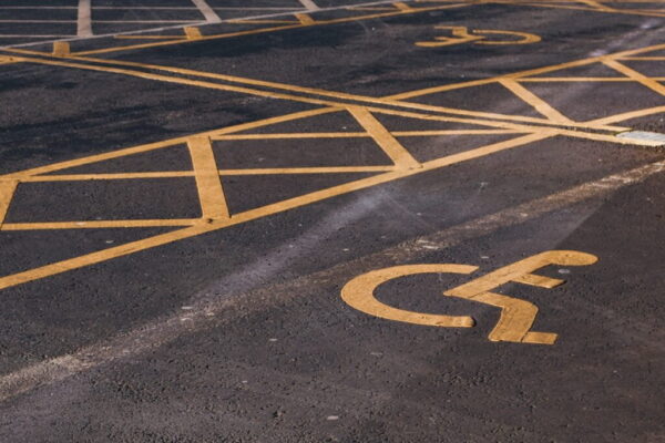 Disabled parking bay