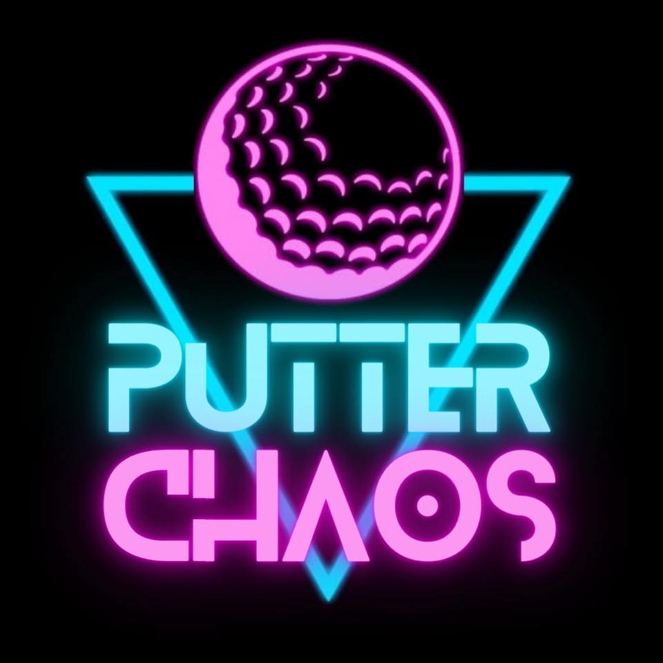 Putter Chaos logo in synthwave 80s neon