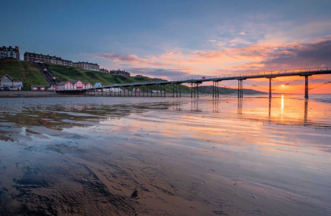 sunset on the beach at Saltburn sunset on the beach at Saltburn