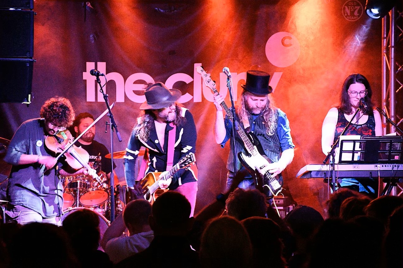 A band plays at an intimate gig at Toft House in Middlesbrough