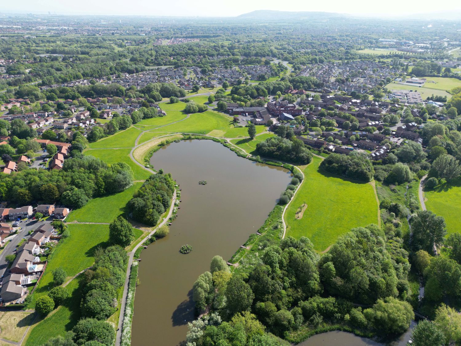 Hemlington Lake drone shot
