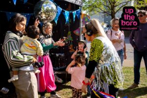 Families enjoy Orange Pip Market
